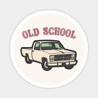 OLD SCHOOL / Retro Style PickUp Design Magnet